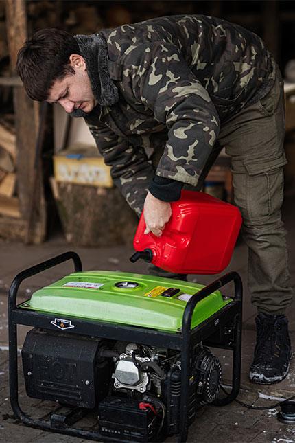 Man Pouring Oil